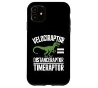 Velociraptor Distanceraptor Timeraptor Dinosaur Racing Fun Custodia per iPhone 11