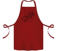 Velociraptor Teschio Dinosauri Palaeontology Cotone Grembiule 100% Biologico