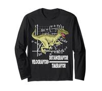 Velociraptor Velociraptor Nerdy - Regalo per Insegnante di Fisica e Matematica Maglia a Manica