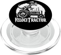 Velocitractor: dinosauro Velociraptor alla guida di un trattore divertente PopSockets PopGrip per MagSafe
