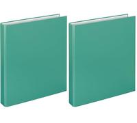 Veloflex 1141 Basic - Raccoglitore ad anelli formato A4, con 2 anelli turchese (Confezione da 2)