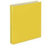 Veloflex 1143010 - Raccoglitore ad anelli Basic A4, rivestito in polipropilene, 4 anelli a D, capacità: 25 mm, colore giallo