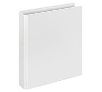 VELOFLEX 1151090 - Raccoglitore ad anelli Basic, DIN A5, 1 pezzo, bianco, altezza 25 mm, raccoglitore ad anelli con meccanismo a 2 anelli, raccoglitore sottile