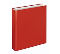 VELOFLEX 1153020 - Raccoglitore ad anelli di base, raccoglitore ad anelli, cartella, DIN A5, meccanismo a 4 anelli, 196 x 230 x 30, cartone, rosso
