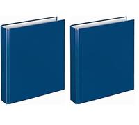 VELOFLEX 1153050 - Raccoglitore ad anelli di base, raccoglitore ad anelli, cartella, DIN A5, meccanismo a 4 anelli, 196 x 230 x 30, cartone, blu (Confezione da 2)