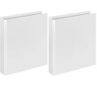 VELOFLEX 1153090 - Raccoglitore ad anelli di base, raccoglitore ad anelli, cartella, DIN A5, meccanismo a 4 anelli, 196 x 230 x 30, cartone, bianco (Confezione da 2)