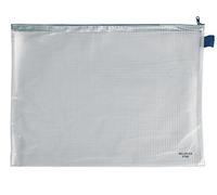 VELOFLEX 2703000 - Tasca con cerniera DIN A3, tasca con cerniera, tasca per documenti, PVC, rinforzata con tessuto, trasparente, 1 pezzo