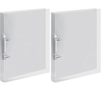 Veloflex 4138290 Crystal - Raccoglitore ad anelli, formato DIN A4, trasparente (Confezione da 2)