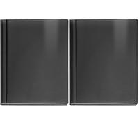 VELOFLEX 4412480 Diamond - Raccoglitore per documenti, formato DIN A4, con 12 buste trasparenti, nero, 1 pezzo (Confezione da 2)