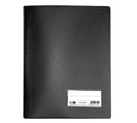 VELOFLEX 4420480 - Cartella di presentazione Diamond DIN A4, con 20 tasche trasparenti in film PP a prova di documento, finestra di visualizzazione, nero, cartella di presentazione, 1 pezzo