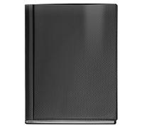 VELOFLEX 4424480 - Cartella di presentazione Diamond DIN A4, con 24 tasche trasparenti, nero, cartella di presentazione, cartella documenti, cartella portfolio, 1 pezzo