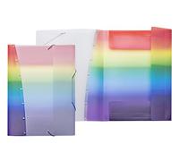 VELOFLEX 4432404 - Cartella Rainbow Diamond, DIN A3, con elastico, resistente, cartella legale in PP, organizzatore di file