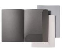 VELOFLEX 4441781 - Cartella portadocumenti Grey Elegance, set di 3, DIN A4, 240 g/m², adatta per circa 10 fogli, cartella per offerte, cartella per presentazioni