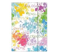 VELOFLEX 4442826 - Cartella per la scuola, DIN A4, con chiusura elastica, resistente, cartellina legale in cartone, cartella organizer