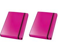 Veloflex 4443371 Velocolor - Cartella portadocumenti formato DIN A4, 23 x 32 x 4 cm, colore: Fucsia (Confezione da 2)