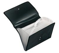 Veloflex 4445880 - Cartella a soffietto portadocumenti, a 12 divisori, formato: A4, con chiusure magnetiche, colore: Nero