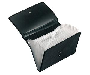 Veloflex 4445880 - Cartella a soffietto portadocumenti, a 12 divisori, formato: A4, con chiusure magnetiche, colore: Nero