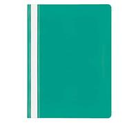 VELOFLEX 4748041 - Confezione da 20 cartelline portadocumenti in formato DIN A4, in PP, con copertina trasparente e righello verde chiaro