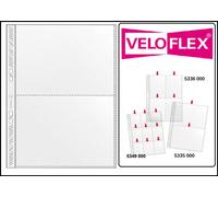 Veloflex 5335000 Sammelhüllen A4 Trasparenti 2 Fächer A5 215x150mm 140my