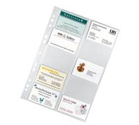 Veloflex 5341000 - Buste per biglietti da visita, formato DIN A4, per 20 carte per custodia, confezione da 10 pezzi