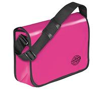 VELOFLEX 7000371 - Borsa a tracolla Velocolor, in telone per camion, con scomparto per cellulare, 2 scomparti per penne e tasca slip-in, rosa, 1 pezzo
