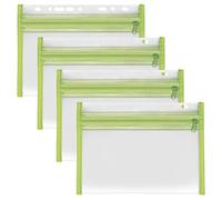 VELOFLEX A435004 - Portadocumenti con cerniera, 4 pezzi, DIN A5, archiviabile, verde, VELOBAG XXS, tasca con cerniera