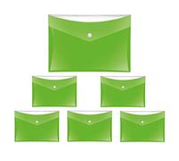 VELOFLEX A455014 - Busta per documenti Velocolor, 6 pezzi, DIN A5, verde, busta per documenti in film PP