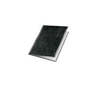 VELOFLEX - Album trasparente de Luxe Exquisit DIN A4 nero | Pellicola morbida PVC effetto pelle, retro in tessuto, 10 buste con 20 pagine a vista, disponibile anche come cartellina menu