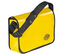Veloflex Borsa a tracolla Velocolor, in telone per camion, con scomparto per cellulare, 2 scomparti per penne, 1 pezzo, giallo., 38, Borsa a tracolla