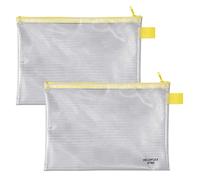 VELOFLEX - Busta con cerniera DIN A5 in PVC, 2 pezzi, trasparente
