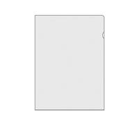 VELOFLEX - Buste documenti A4 in PVC rigido, trasparenti, 100 pezzi | Aperta a destra e in alto, resistente, con apertura per l’impugnatura e cucitura saldata, per carta DIN A4