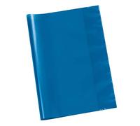 VELOFLEX - Copertina per quaderno DIN A4 in PP trasparente, blu, 25 pezzi | Pellicola in PP trasparente senza etichetta con il nome, protegge i quaderni e permette di vedere chiaramente la copertina