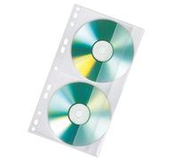 VELOFLEX - Custodia doppia per CD/DVD per 2 CD in pellicola di PP, 10 pezzi