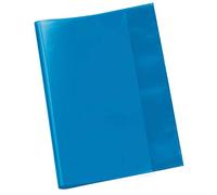 VELOFLEX - Custodia per quaderno DIN A5 in PP trasparente, blu, 25 pezzi | Pellicola in PP trasparente senza etichetta con nome, protegge i quaderni e consente di vedere chiaramente la copertina