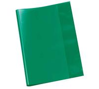 VELOFLEX - Custodia per quaderno DIN A5 in PP trasparente verde, 25 pezzi | Pellicola in PP trasparente senza etichetta con nome, protegge i quaderni e consente di vedere chiaramente la copertina