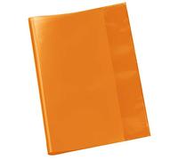 VELOFLEX - Custodia quaderno A5 in PP trasparente arancione, 25 pezzi | Pellicola in PP trasparente senza etichetta con nome, protegge i quaderni e consente di vedere chiaramente la copertina