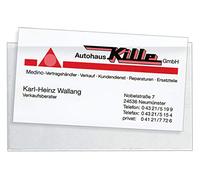 VELOFLEX - Finestre autoadesive per etichette 112 x 62 mm, 100 pezzi | Tasche autoadesive in pellicola PP, trasparenti come il vetro, 140 my sul fronte, 100 my sul retro, lato lungo aperto