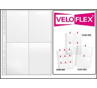 Veloflex Prospekthülle A4 140my 4x Tasche Verticale A6 10x15cm Trasparente