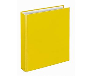 VELOFLEX - Raccoglitore ad anelli Basic A4 meccanismo a 4 anelli, giallo | Altezza di riempimento di 25 mm per circa 250 fogli da 80 g/m², ricaricabile, per la scuola, l’ufficio e il lavoro da casa