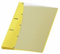 VELOFLEX 1141410 - Raccoglitore ad anelli diamantati, raccoglitore ad anelli, cartella, DIN A4, meccanismo a 2 anelli, 20 mm, plastica solida PP, giallo, 1 pezzo