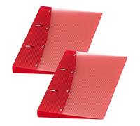 VELOFLEX - Raccoglitore ad anelli Diamond A5 2 anelli 20 mm, rosso, 2 pezzi