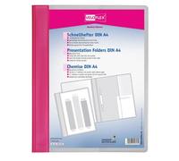 VELOFLEX 4741070 - Raccoglitore a fogli mobili VELOFORM, 1 pezzo, DIN A4, rosa, PVC, copertina frontale trasparente, adatto alle tasche per brochure