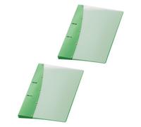 VELOFLEX - Raccoglitori Diamond A4, 2 anelli, verde, 2 pezzi | Parte anteriore trasparente, superficie Diamond, altezza di riempimento 20 mm, per circa 200 fogli di carta da 80 g