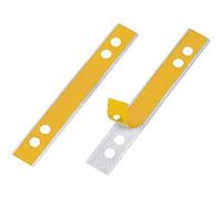 VELOFLEX - Rinforzi per fori VELOFIX in pellicola rigida, 1000 pezzi | Autoadesivo, trasparente, 105 x 15 mm, distanza tra i fori 60 e 80 mm, per il rinforzo del bordo dei quaderni