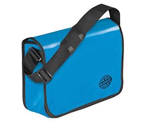 Veloflex Velocolor - Borsa a tracolla in tela per camion/camion, con scomparto per cellulare, 2 scomparti per penne e tasca a scomparsa, 1 pezzo, Blu (Blu) - 7000351