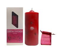 Velon Ritualizzato Fiamma Gemella - Amore Proprio e Vero Amore | Con Quarzo Rosa e Chiodo di Odore Inclusi | Velone Esoterico Rosso per Rituali di Attrazione e Autostima