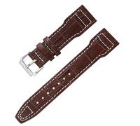 VELORE 20mm 21mm 22mm cinturino per orologio in vera pelle cinturino per rivetti a grana di bambù per IWC Mark PILOT PORTUGIESER cinturino accessori(Brown 2,20mm)