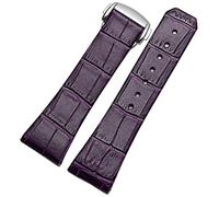 VELORE Cinta d'oro in pelle genuina per costellazione omega doppia aquile serie uomini donne 17mm 23mm di guardia(Purple,17mm rosegold)