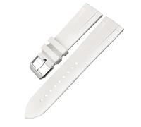 VELORE Cinturini per orologi in gomma fluorurata adatti per orologi IWC Big Pilot IW3777 Cinturini in gomma siliconica 19mm 20mm 21mm 22mm Cinturini per immersione morbidi(White 1,20mm)