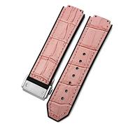 VELORE Cinturino in gomma in pelle di cuoio da 20/22/25mm * 19mm adatto per Hublot Watch cinturino in pelle di vitello Bracciali in silicone Sport(35,25x19x22mm)